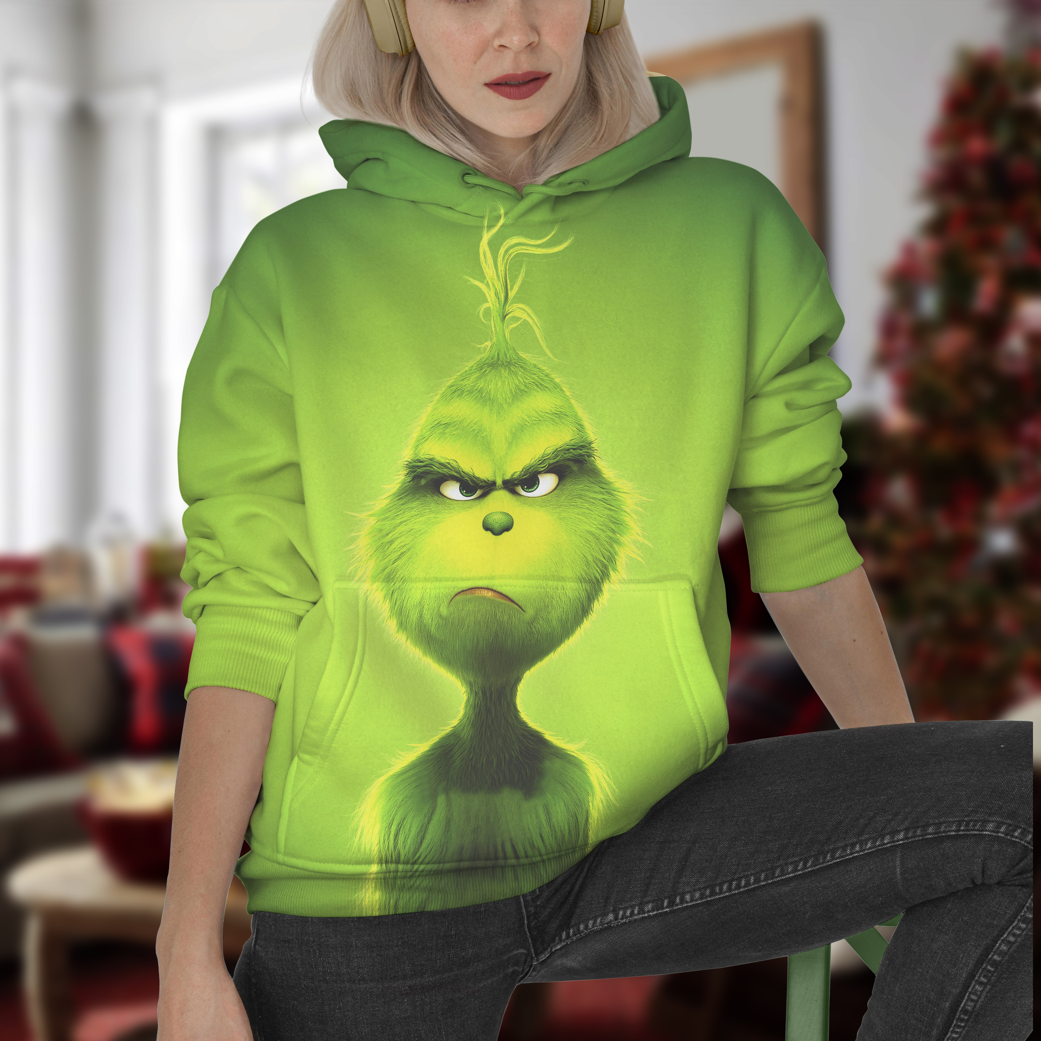 Dr. Seuss The Grinch Stole Christmas Ugly Hoodie All Over Print Shirt