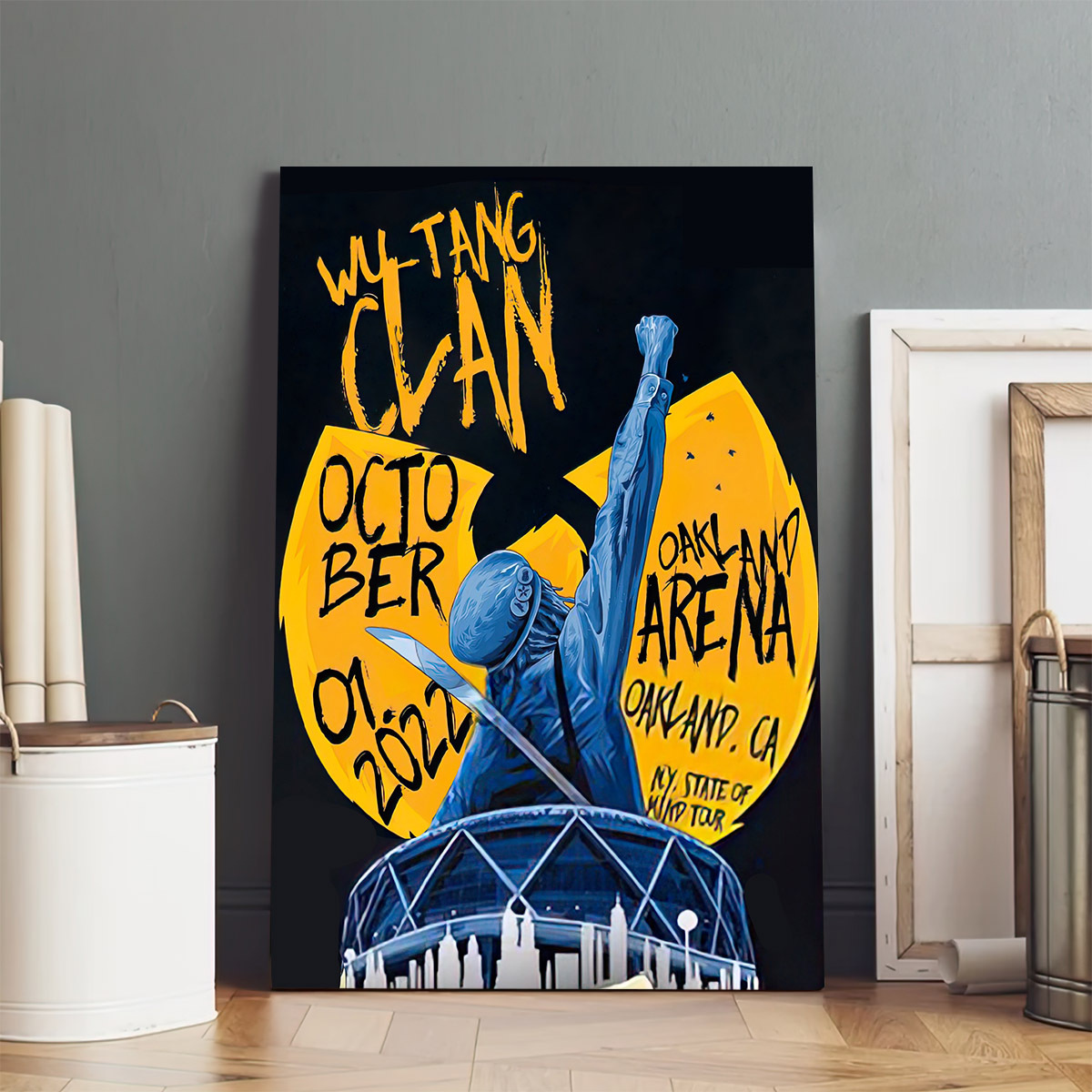 Wu-tang Clan New York State Of Mind Tour 2022 Oakland Arena Poster Canvas