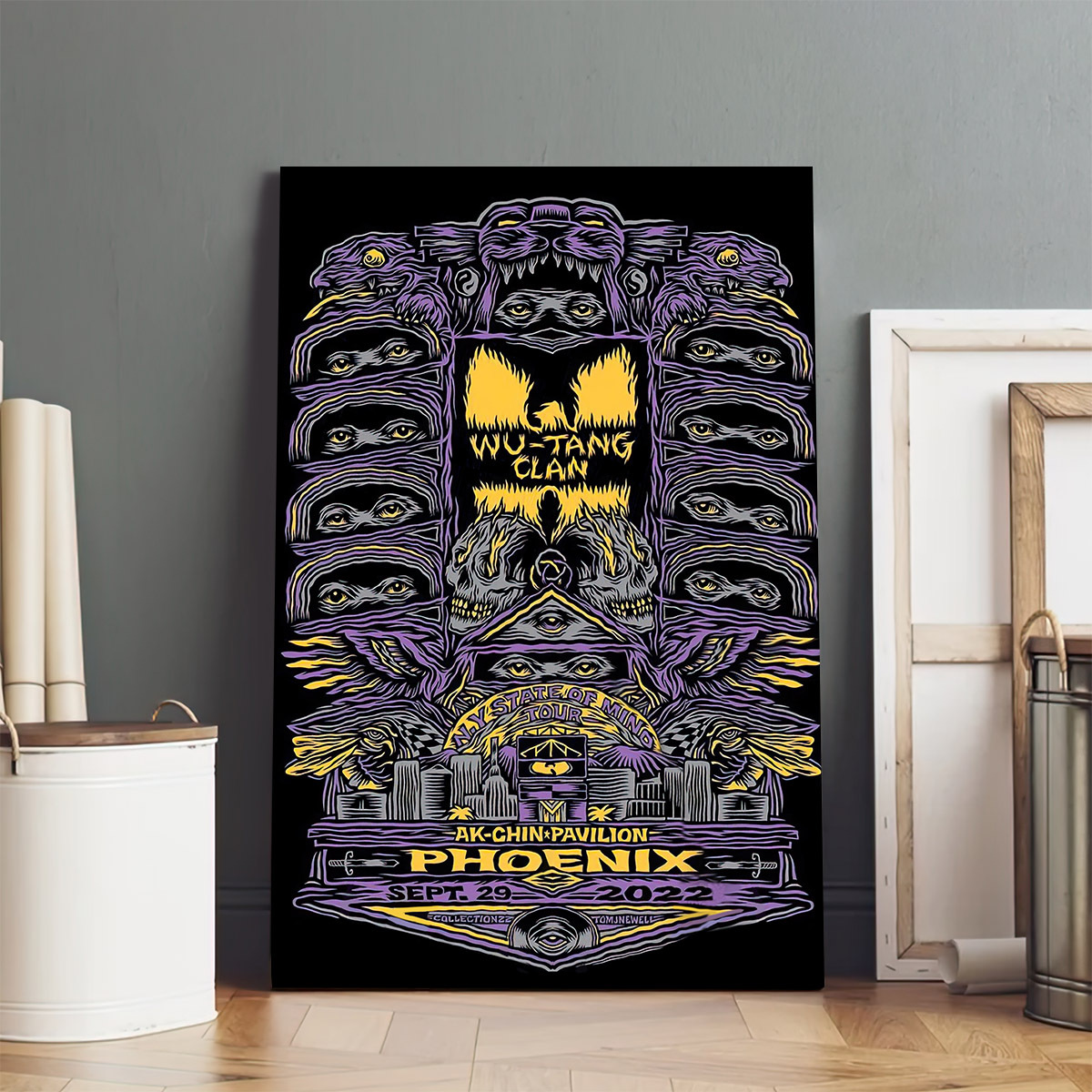 Wu-tang Clan New York State Of Mind Tour 2022 Ak-Chin Pavilion Poster Canvas