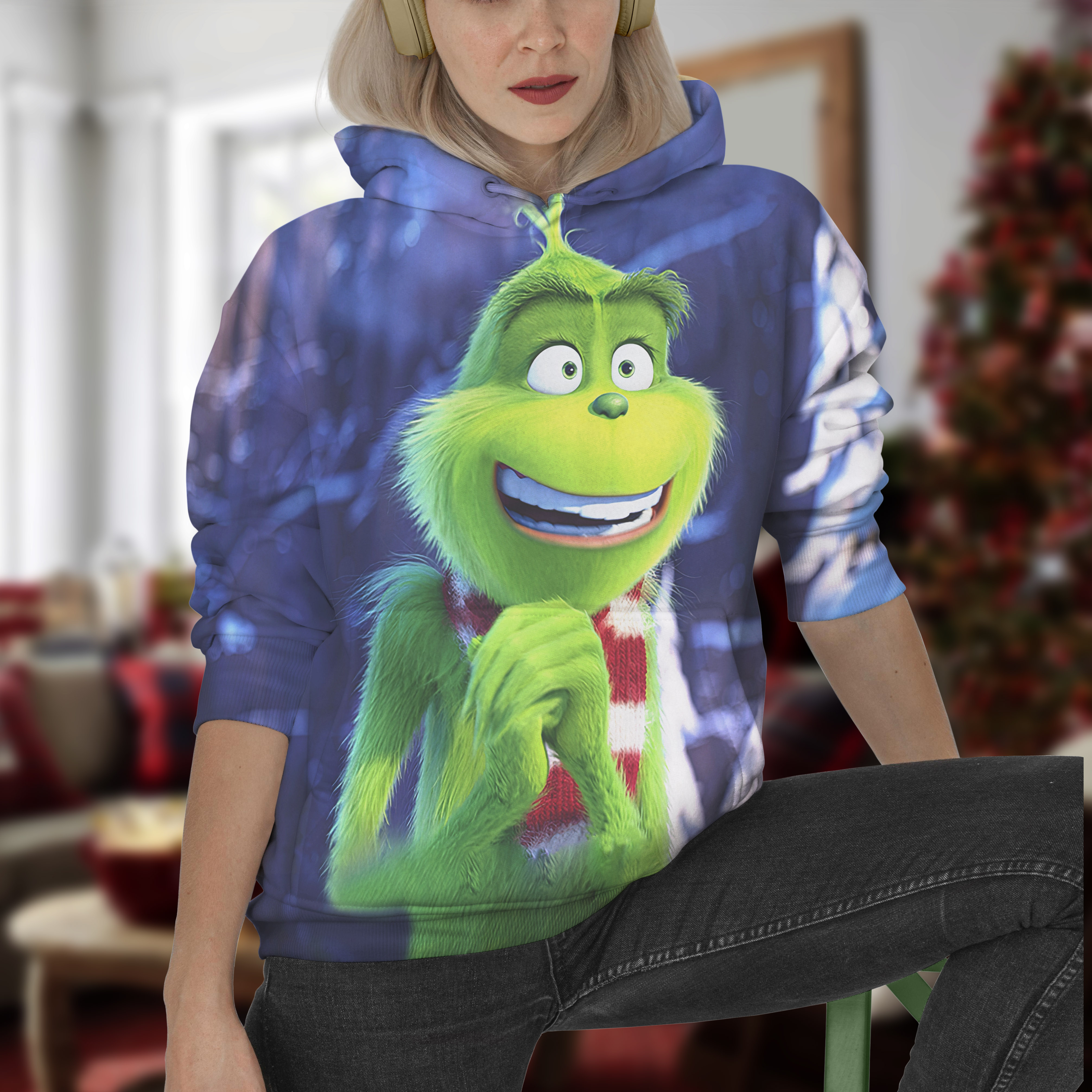 Dr. Seuss How The Grinch Stole Christmas Hoodie All Over Print Shirt
