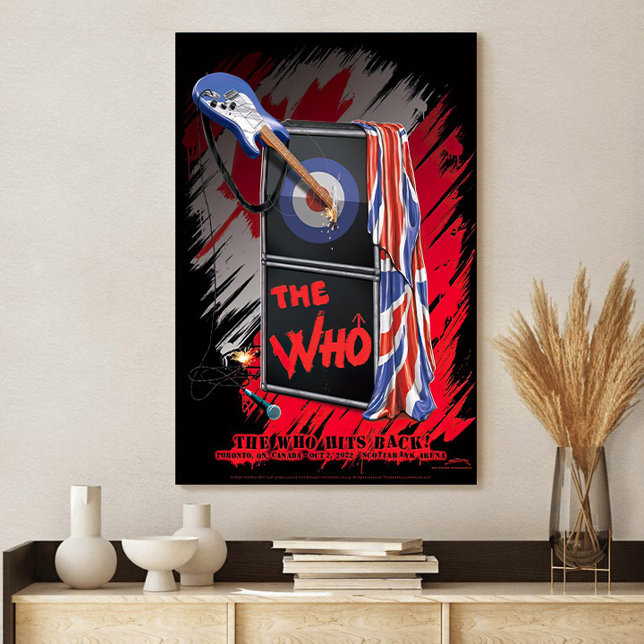 The Who Hits Back North American Tour 2022 Toronto Poster Canvas