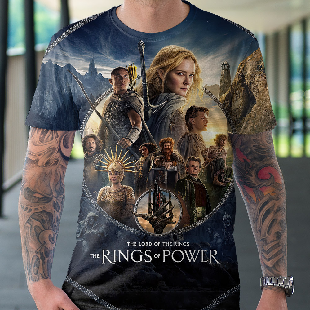 Lord of the Rings The Rings Of Power Poster All Over Print Shirt