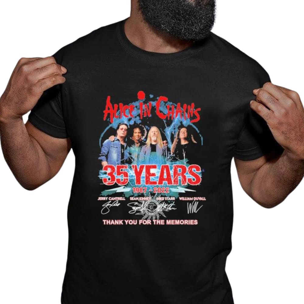 Alice In Chains 35 Years 1987 2022 Thank You For The Memories Shirt