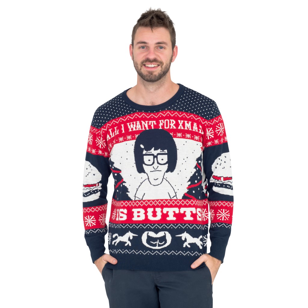All I Want For Xmas Is Butts Tina From Bob S Burgers Ugly Sweater