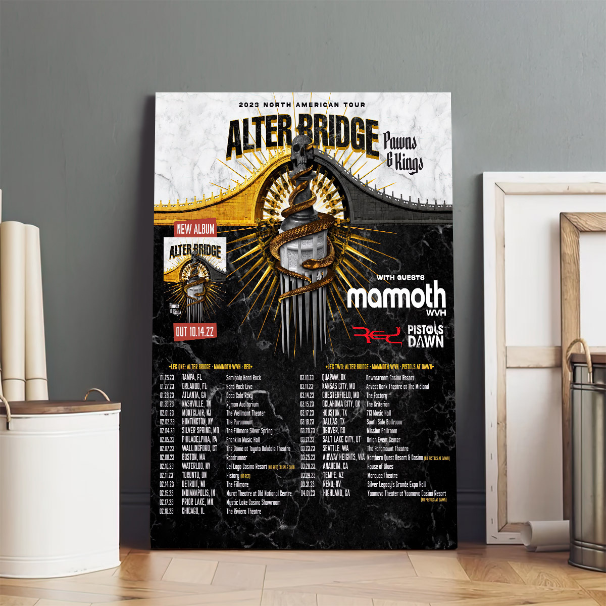 Alter Bridge North American Tour 2023 Poster Canvas