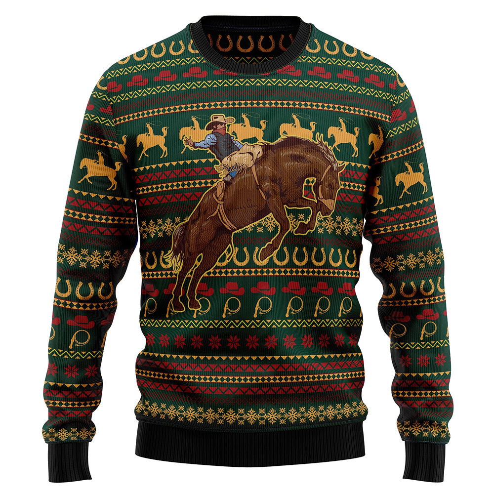 Amazing Cowboy Ugly Christmas Sweater Lover Xmas Sweater Gift