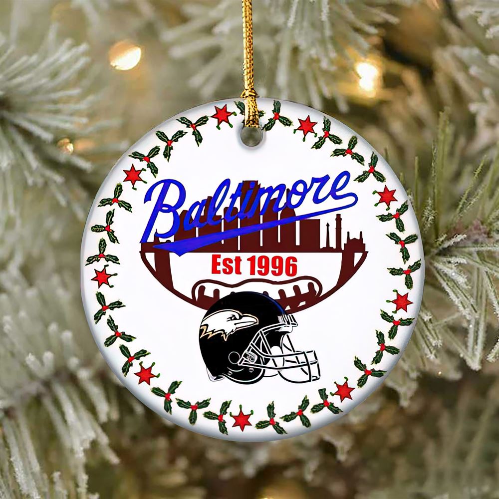 Baltimore Ravens Football Hallmarks Personalized NFL Ornaments 2022