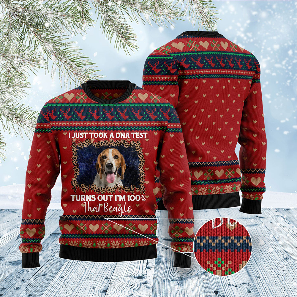Beagle Ugly Christmas Sweater Retro Christmas Sweater