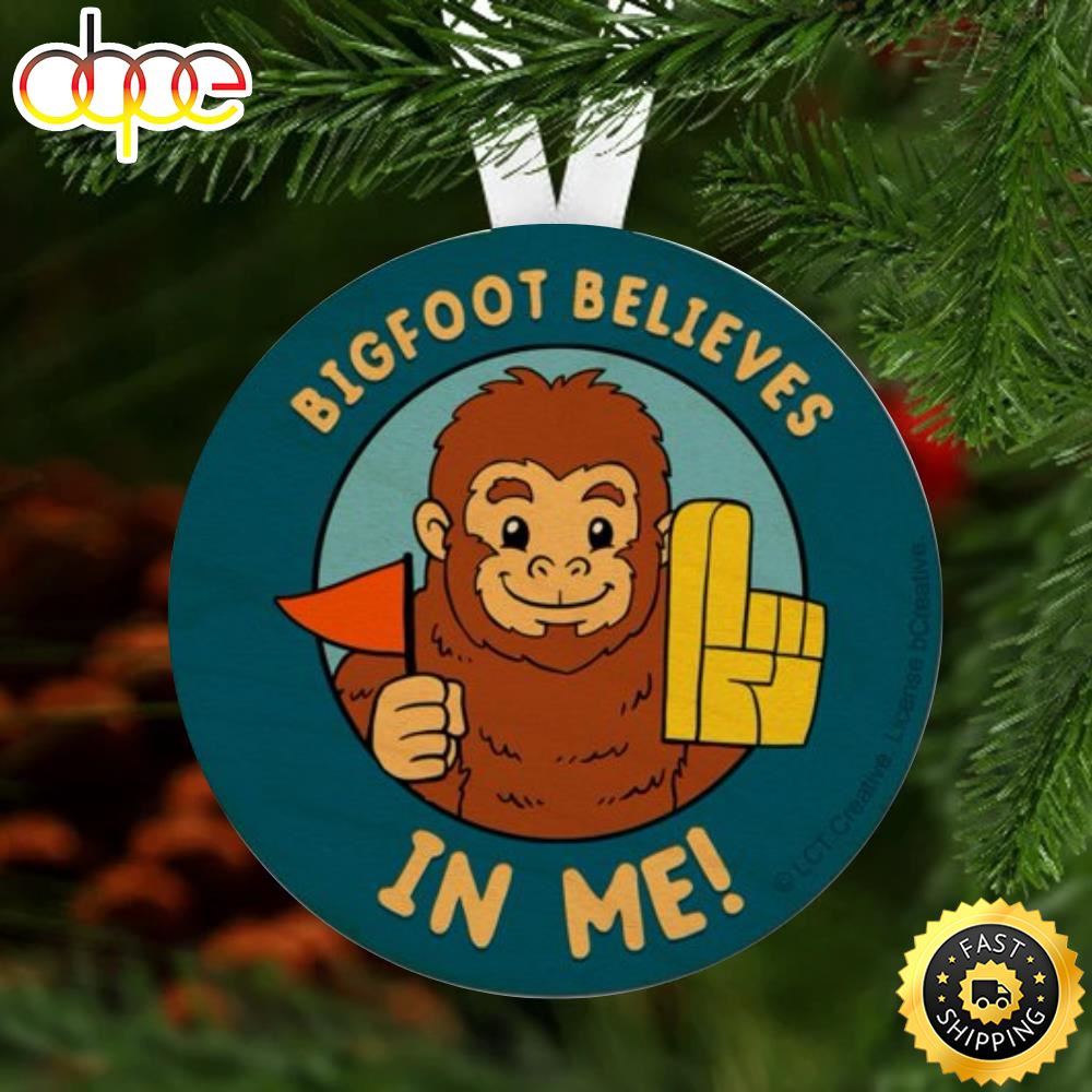 Bigfoot Believe In Me Christmas Tree Bigfoot Yard Ornament