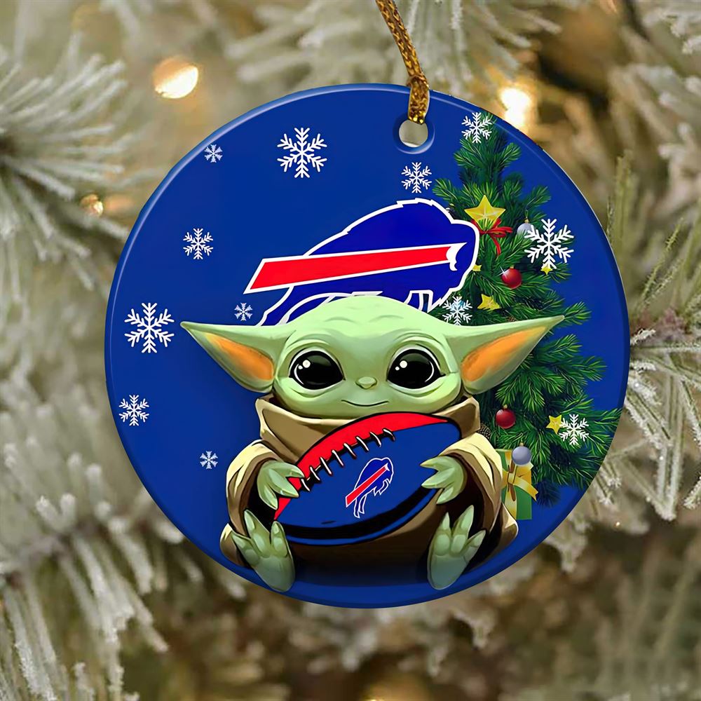 Buffalo Bills Baby Yoda NFL Ornaments 2022