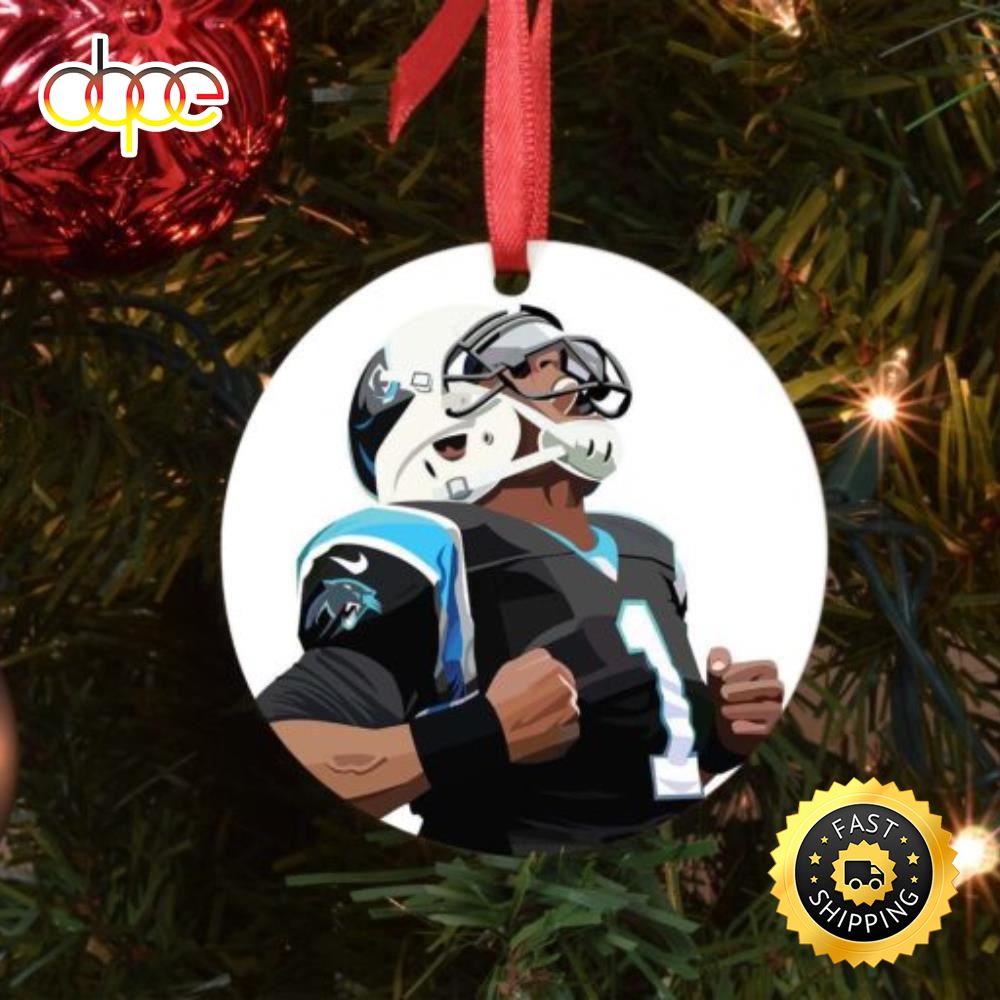 Cam Newton Christmas NFL Football Ornaments