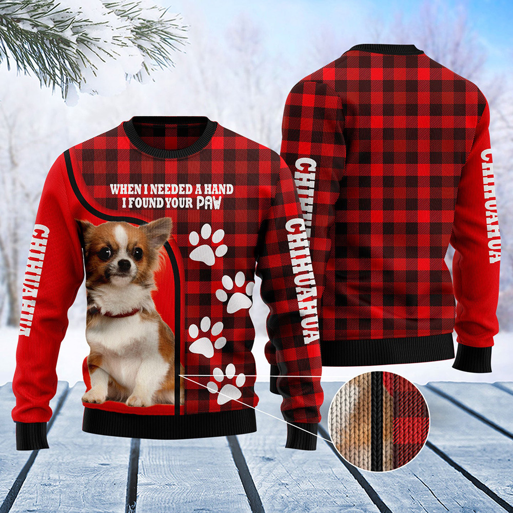 Chihuahua PawUgly Christmas Sweater Christmas Sweater For Petlovers