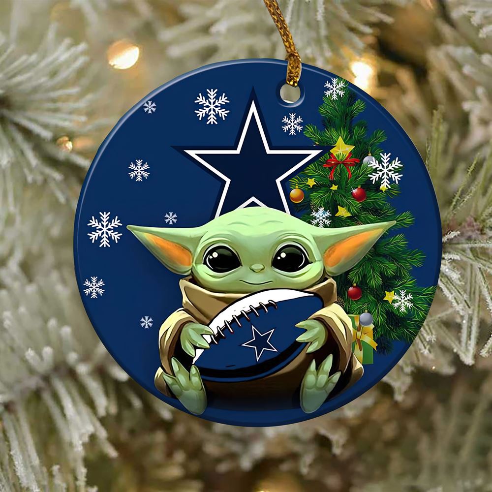 Dallas Cowboy Baby Yoda NFL Ornaments 2022