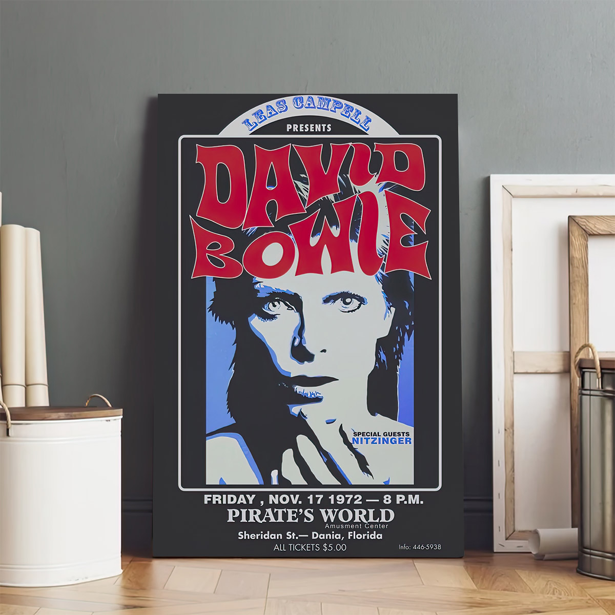David Bowie New York City 1972 Tour 2022 Vintage Poster Canvas