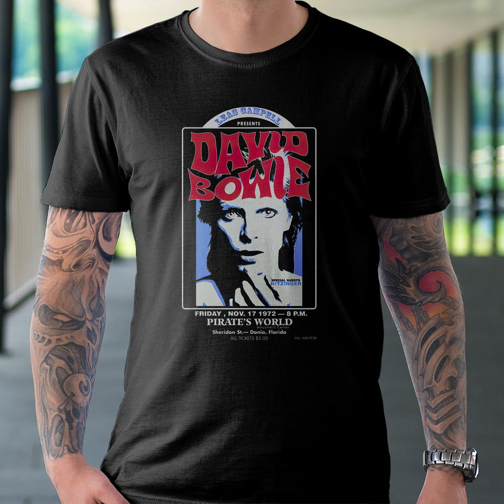 David Bowie New York City 1972 Tour 2022 Vintage Unisex Black T Shirt