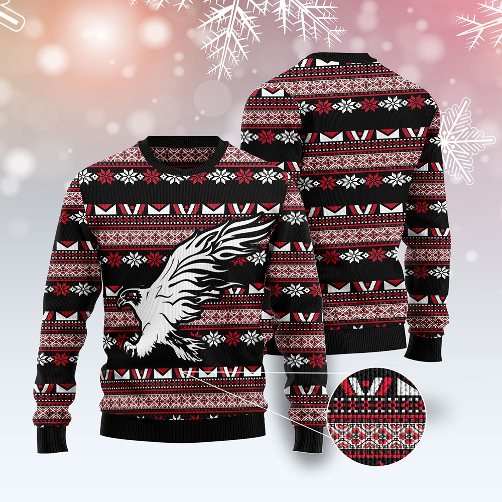 Eagle Native Ugly Christmas Sweater Christmas Outfits Gift