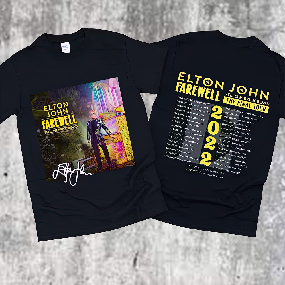 Elton John Tour 2022 Dates Farewell Yellow Brick Road Unisex Tshirt
