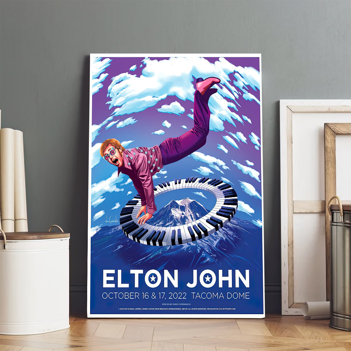 Elton John Tour 2022 Tacoma Dome October 16th 17th Poster Canvas