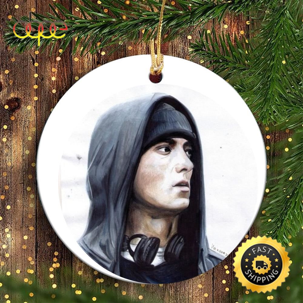 Eminem Younger 90s Hip Hop Christmas Ornament
