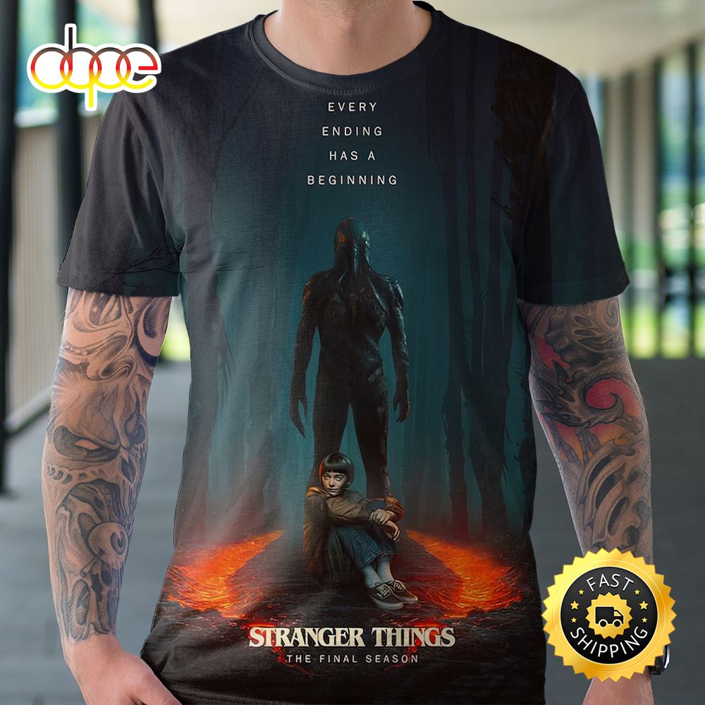 Every Ending Has A Beginning Stranger Things 5 Shirt All Over Print
