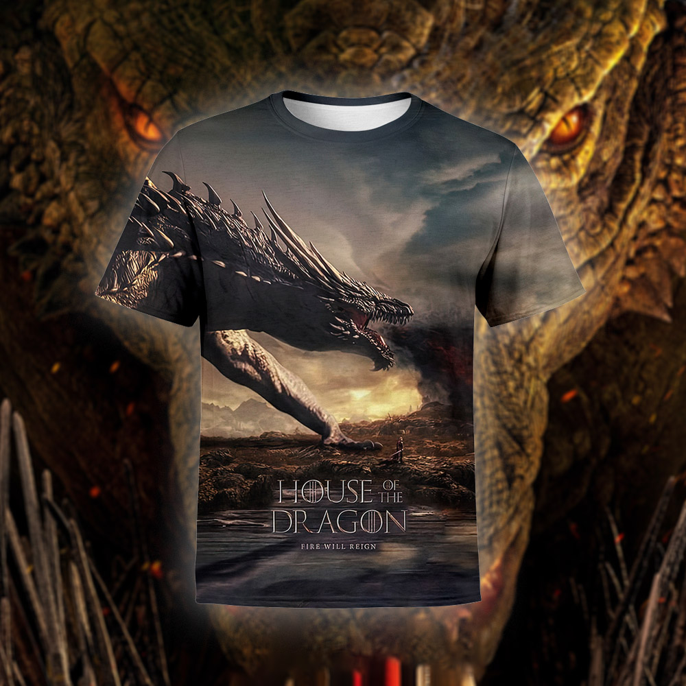 FIRE WILL REIGN House Of Dragon T Shirt All Over Print Shirt