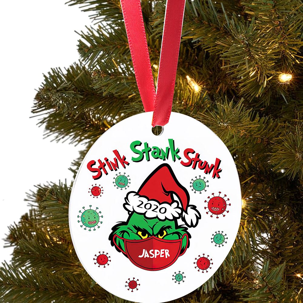 Face Mask Grinch Christmas 2022 Stink Stank Stunk The Grinch Christmas Tree Ornament