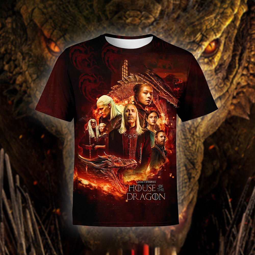 Game Of Thrones House Of The Dragon T Shirt All Over Print Shirt