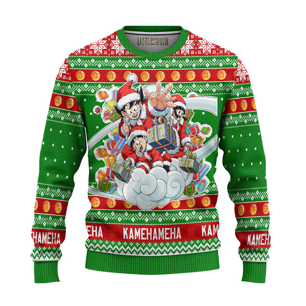 Goku Gohan Chi Chi Dragon Ball Ugly Christmas Sweater