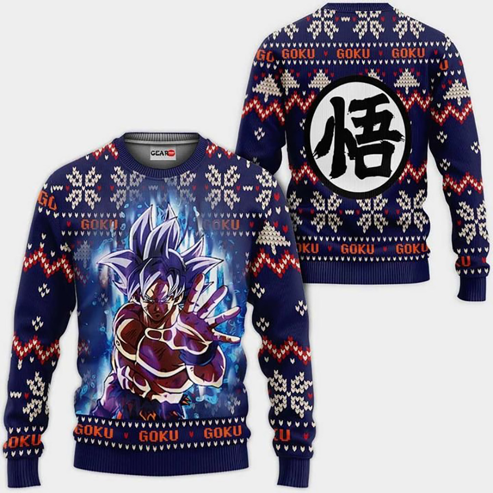 Goku Ultra Instinct Ugly Christmas Dragon Ball Sweater