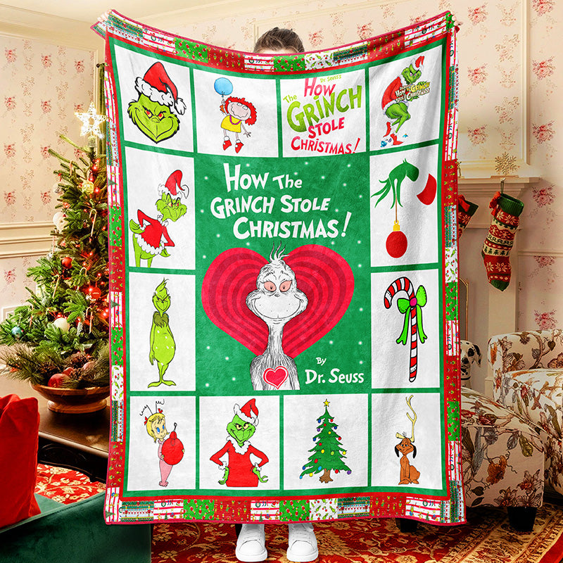 Grinch Animation Grinch Spirit Animal Throw Blanket Fleece Sherpa Blanket Grinch That Stole Christmas