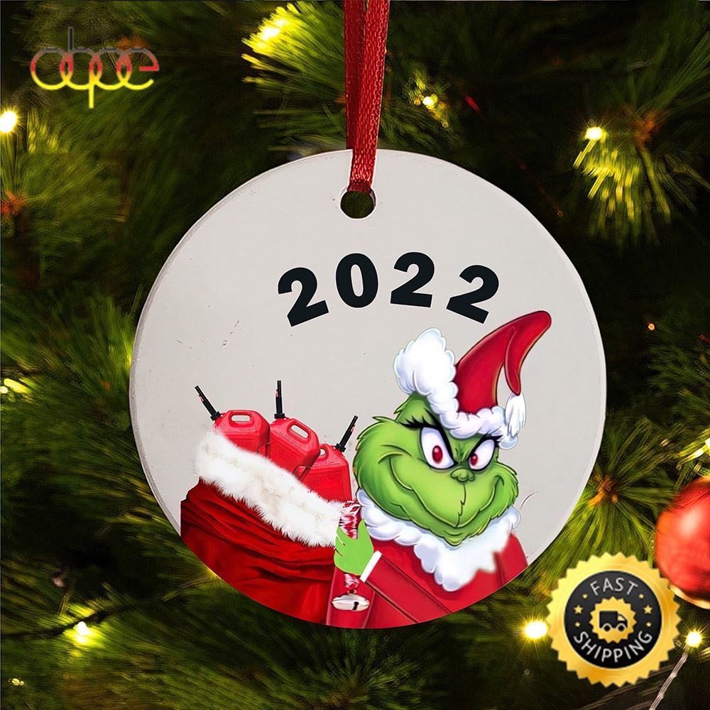 Grinch Christmas Funny Holiday Grinch Arm Holding Ornament