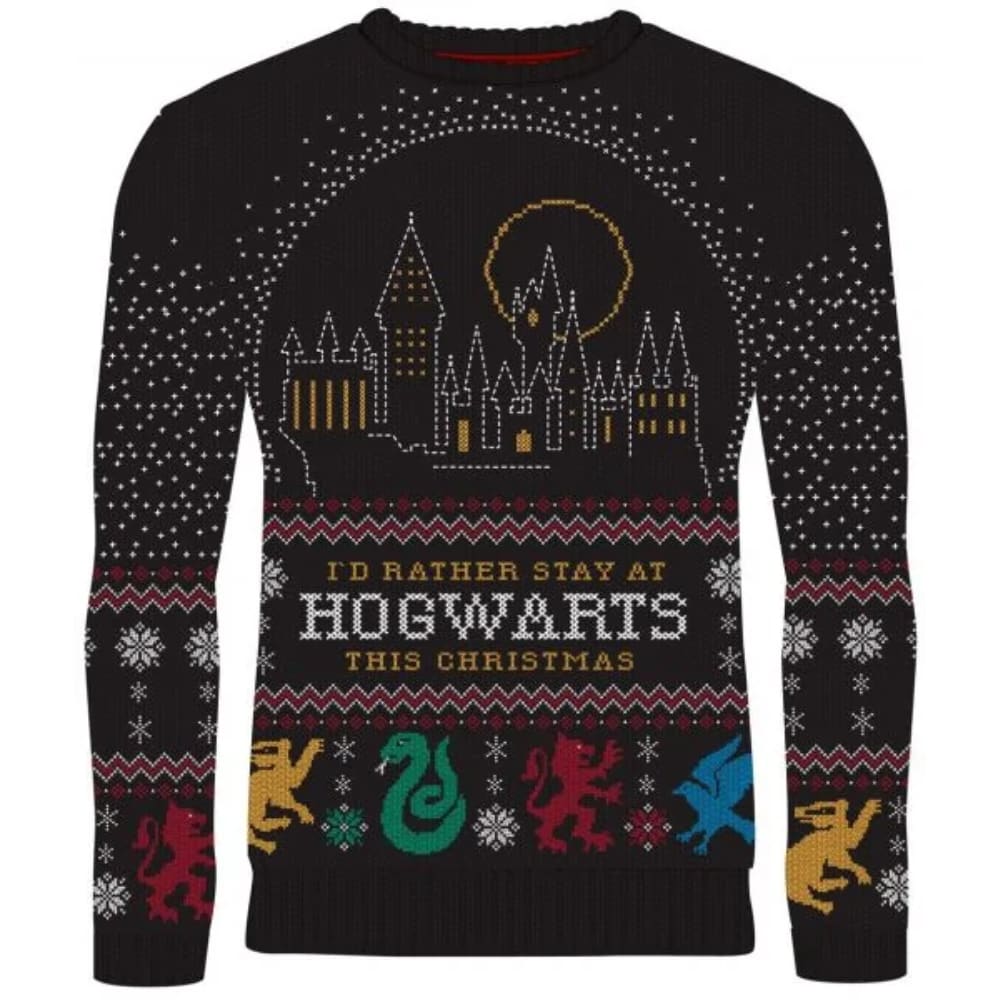Harry Potter I D Rather Stay At Hogwarts Christmas Sweater 1