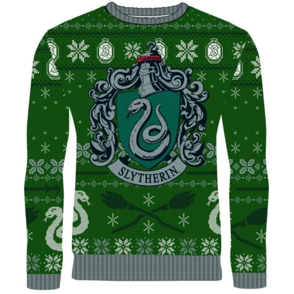 Harry Potter Slytherin Sleigh Bells Christmas Sweater