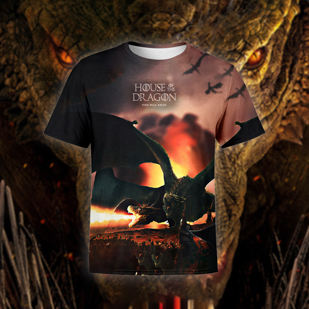 House Of Dragon FIRE WILL REIGN T Shirt All Over Print Shirt