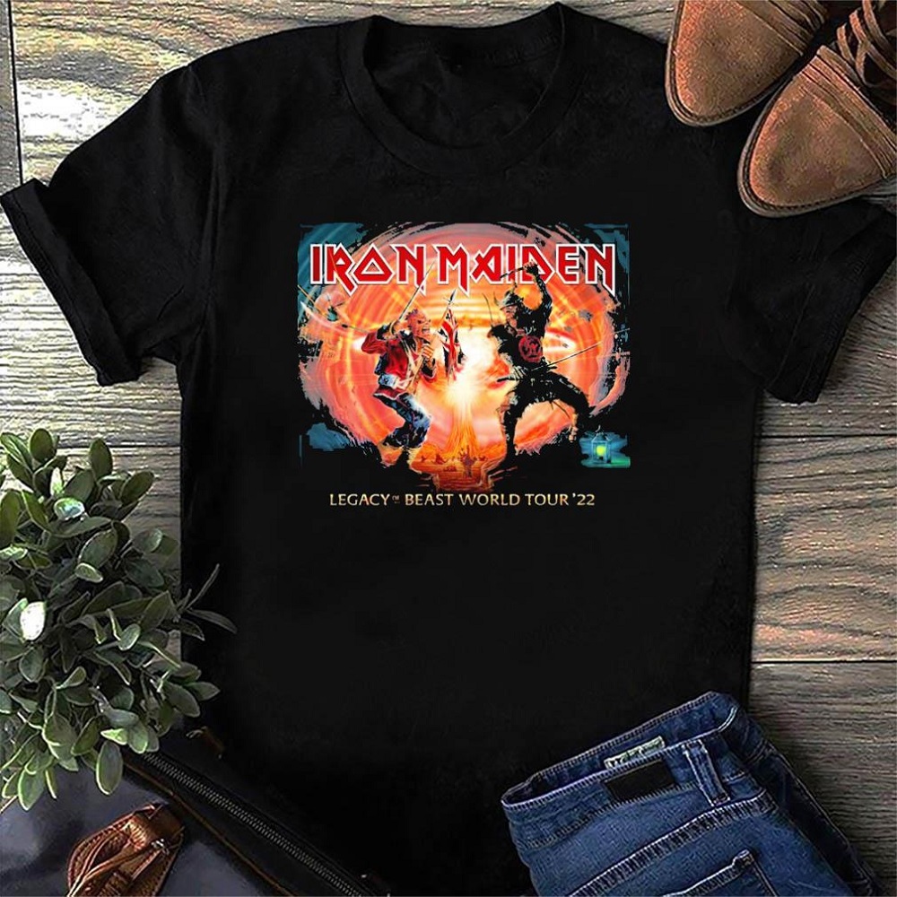 Iron Maiden Legacy Of The Beast 2022 Tour Black Tshirt