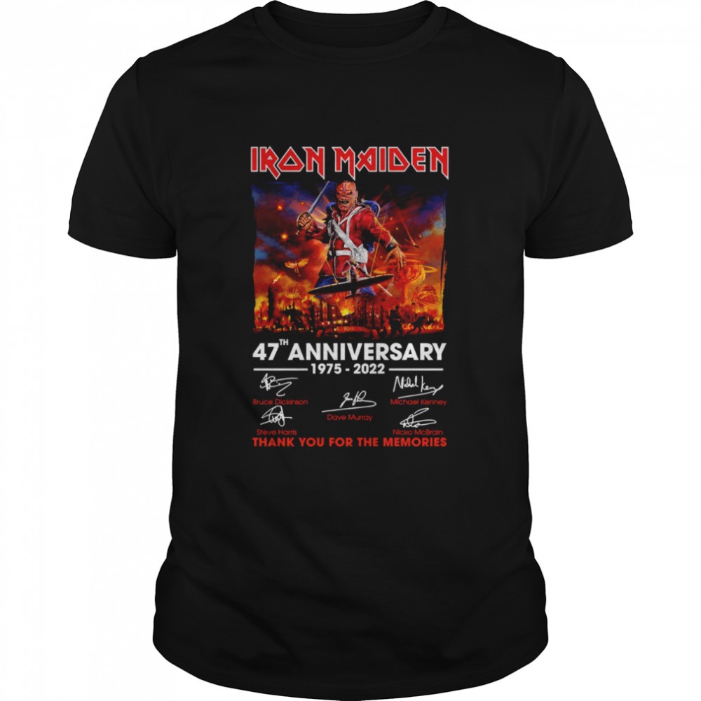 Iron Maiden Legacy Of The Beast 2022 Tour Happy 47th Anniversary 1975 2022 Tshirt