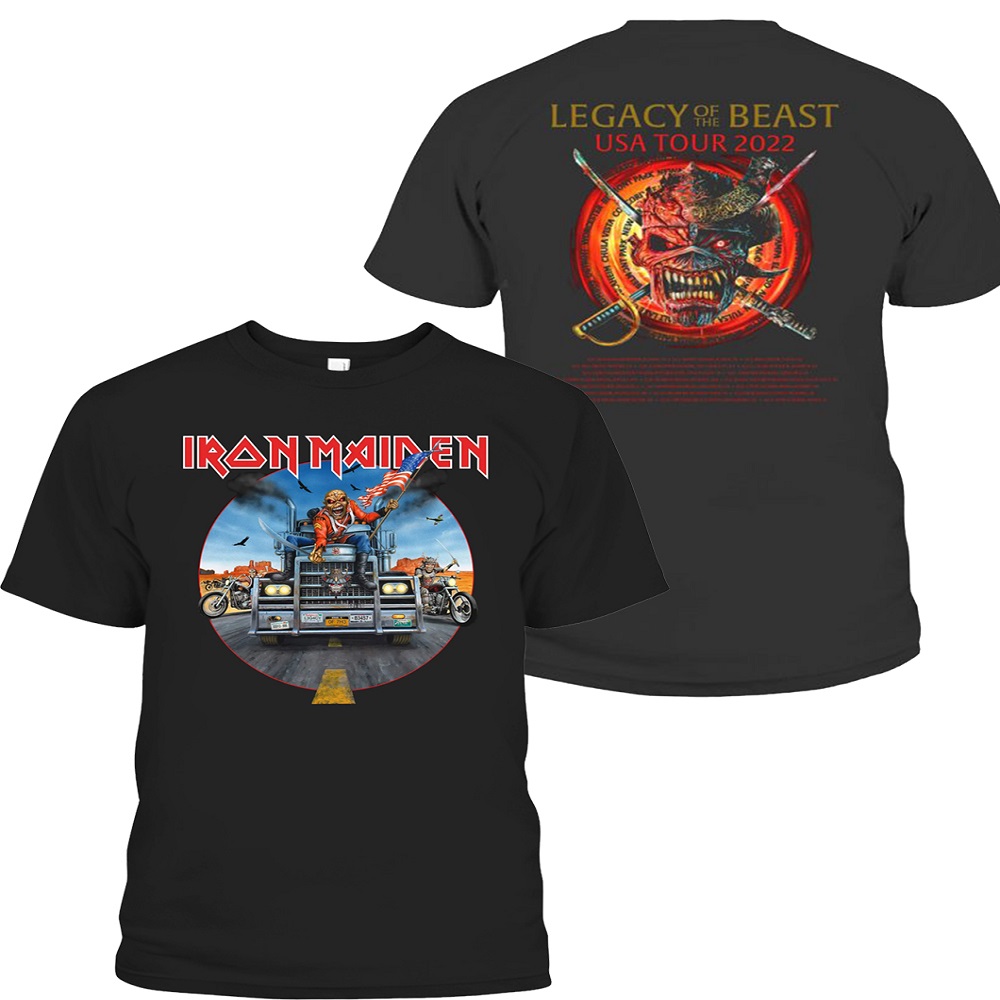 Iron Maiden Legacy Of The Beast Tour 2022 USA 2022 Event Tshirt