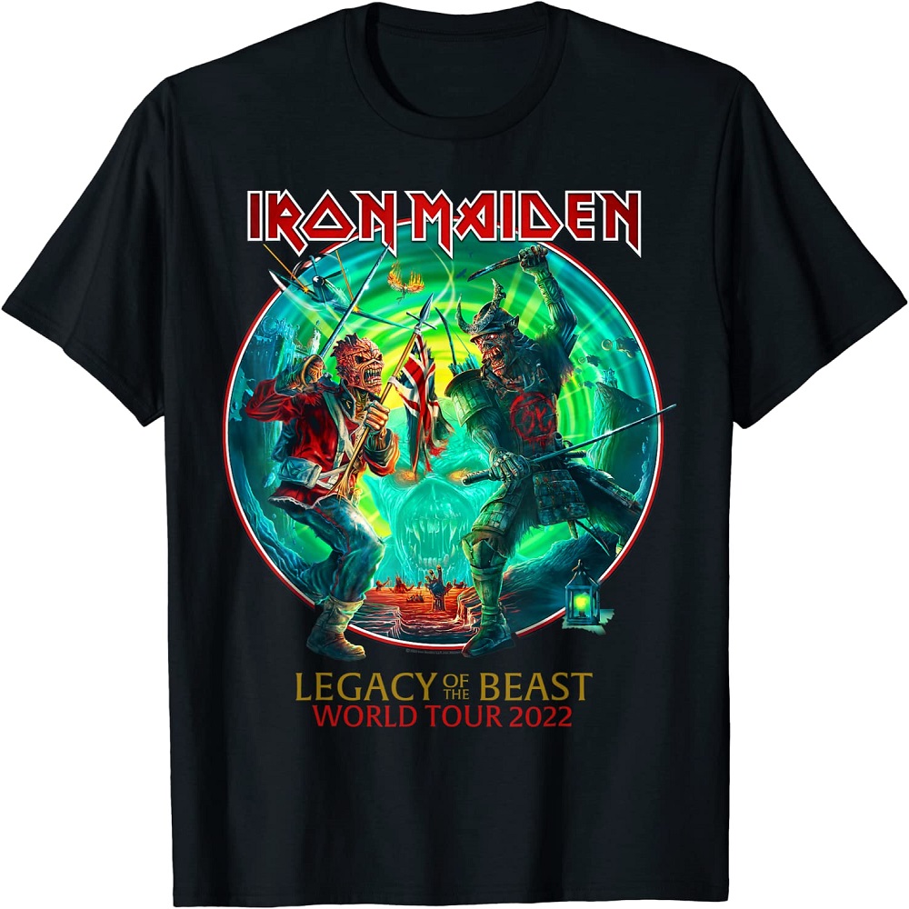 Iron Maiden Legacy Of The Beast World Tour 2022 Black Unisex T Shirt