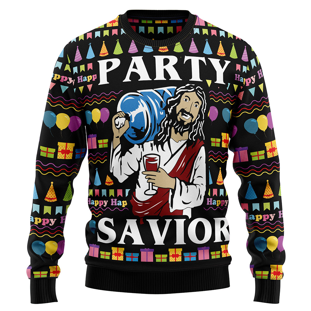 Jesus S Party Ugly Christmas Sweater Unisex Sweater Christmas Outfit