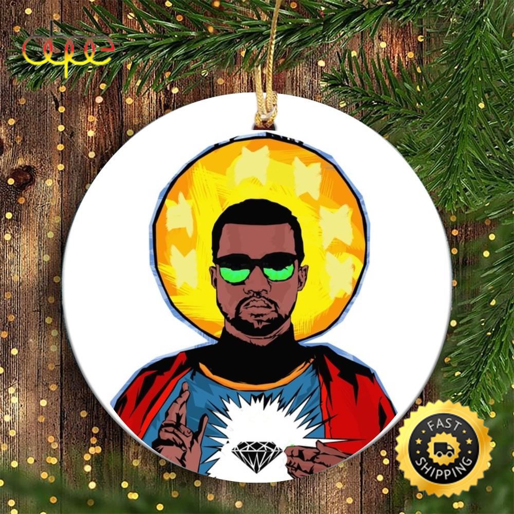 Kanye West Hiphop 90s Hip Hop Christmas Ornament