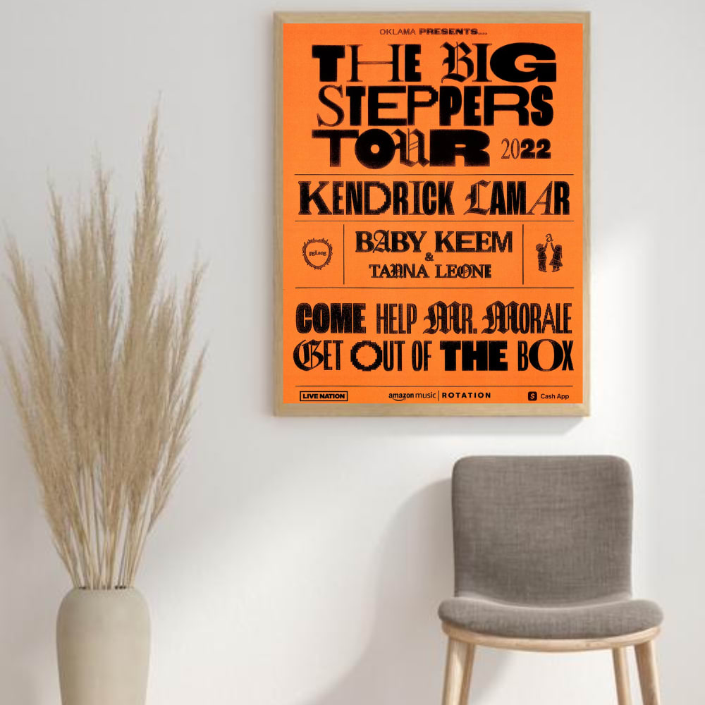 Kendrick Lamar Announces 2022 Tour Poster Canvas