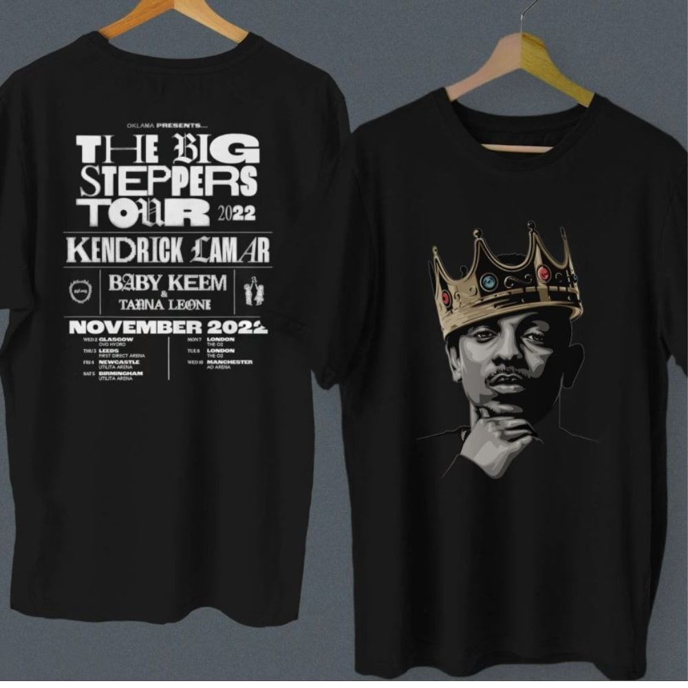 Kendrick Lamar The Big Steppers Tour 2022 New Album Unisex Black T Shirt