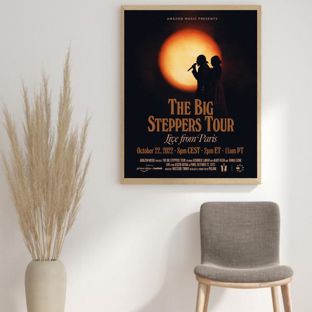 Kendrick Lamar S The Big Steppers Tour Streaming Live From Paris On Oct 22 Poster Canvas