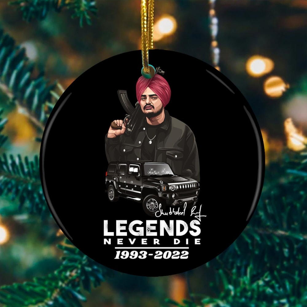 Legend Sidhu Moose Wala Hip Hop Christmas Ornament