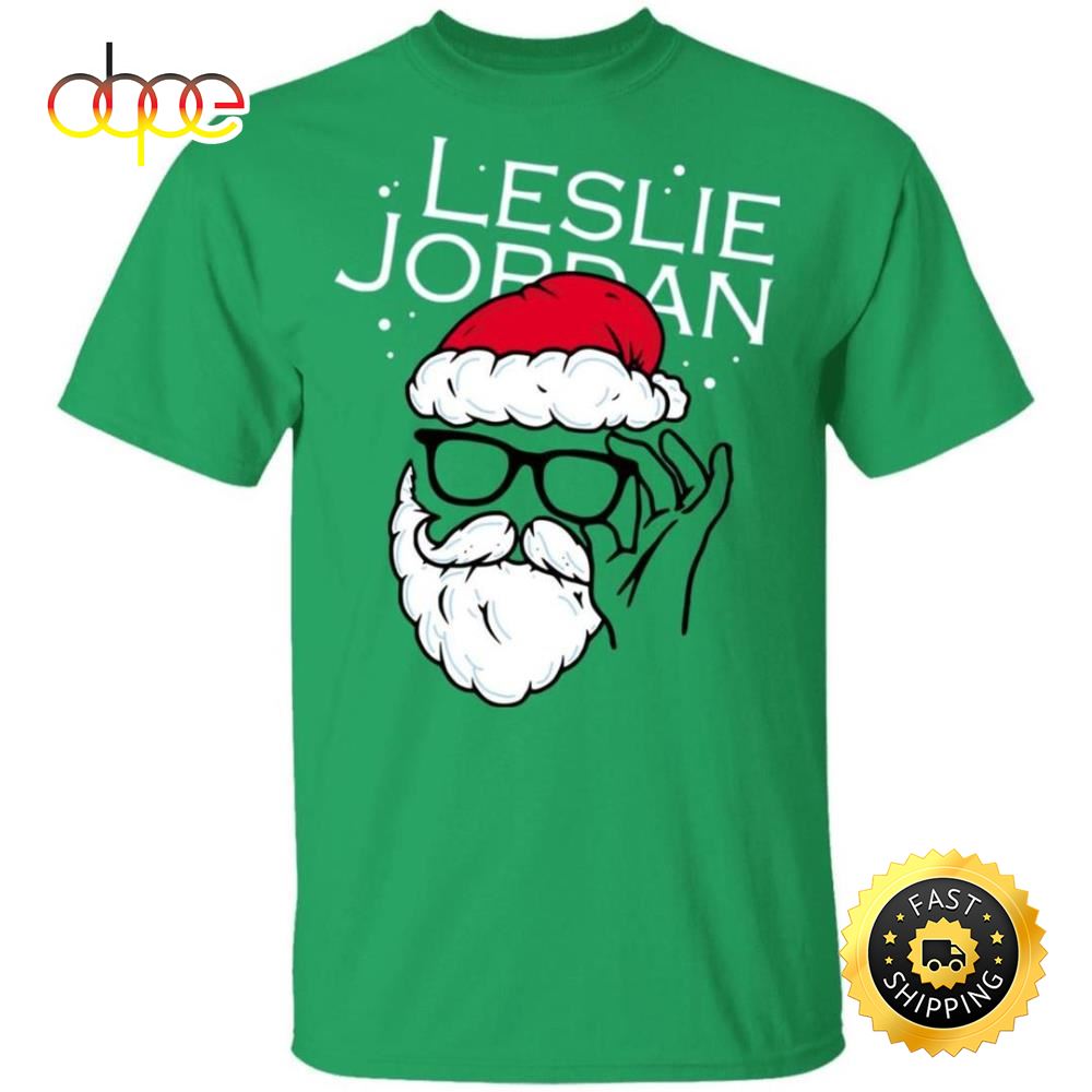 Leslie Jordan Clause Christmas T Shirt Green