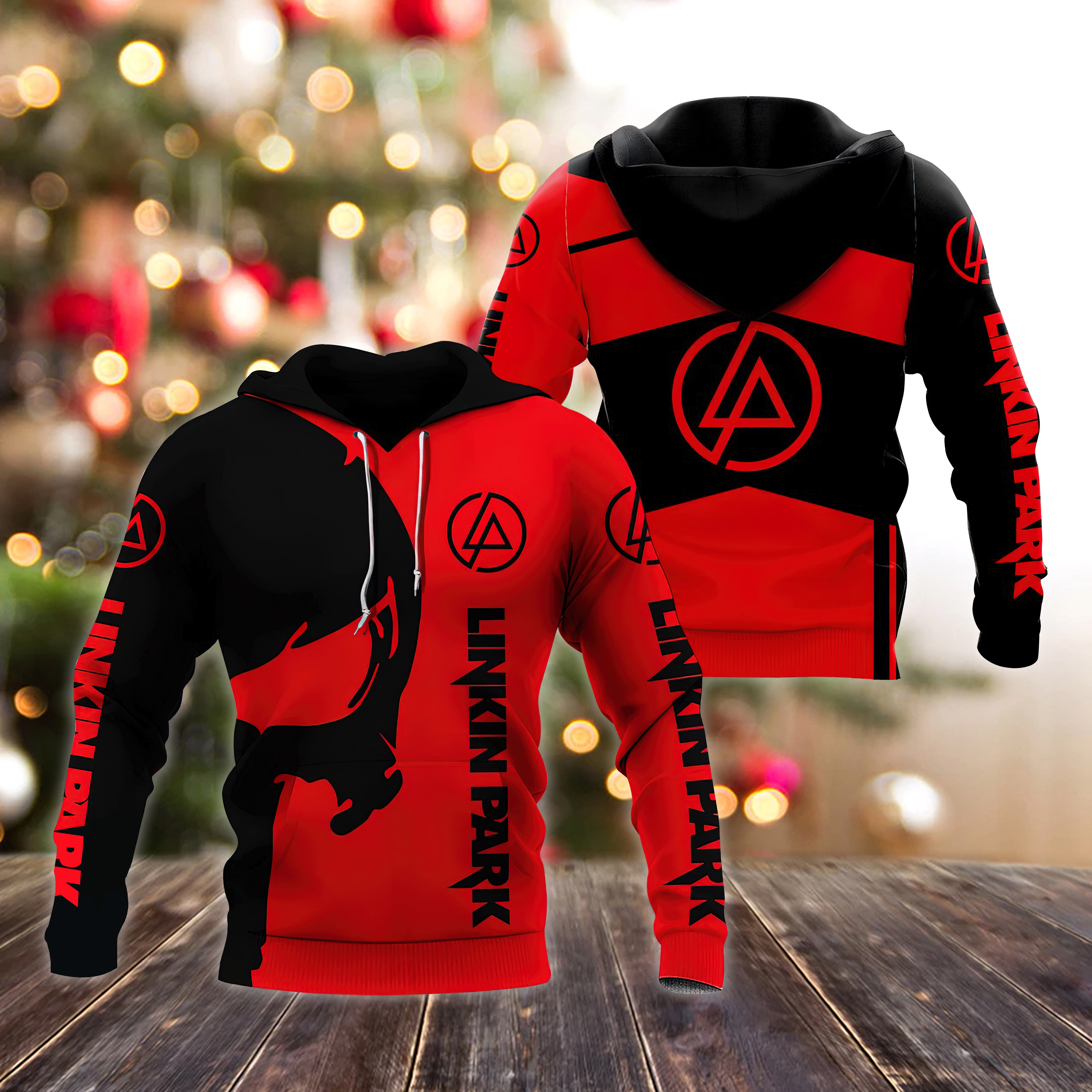 Linkin Park 2022 Red Black Christmas 3d All Over Printed Shirt