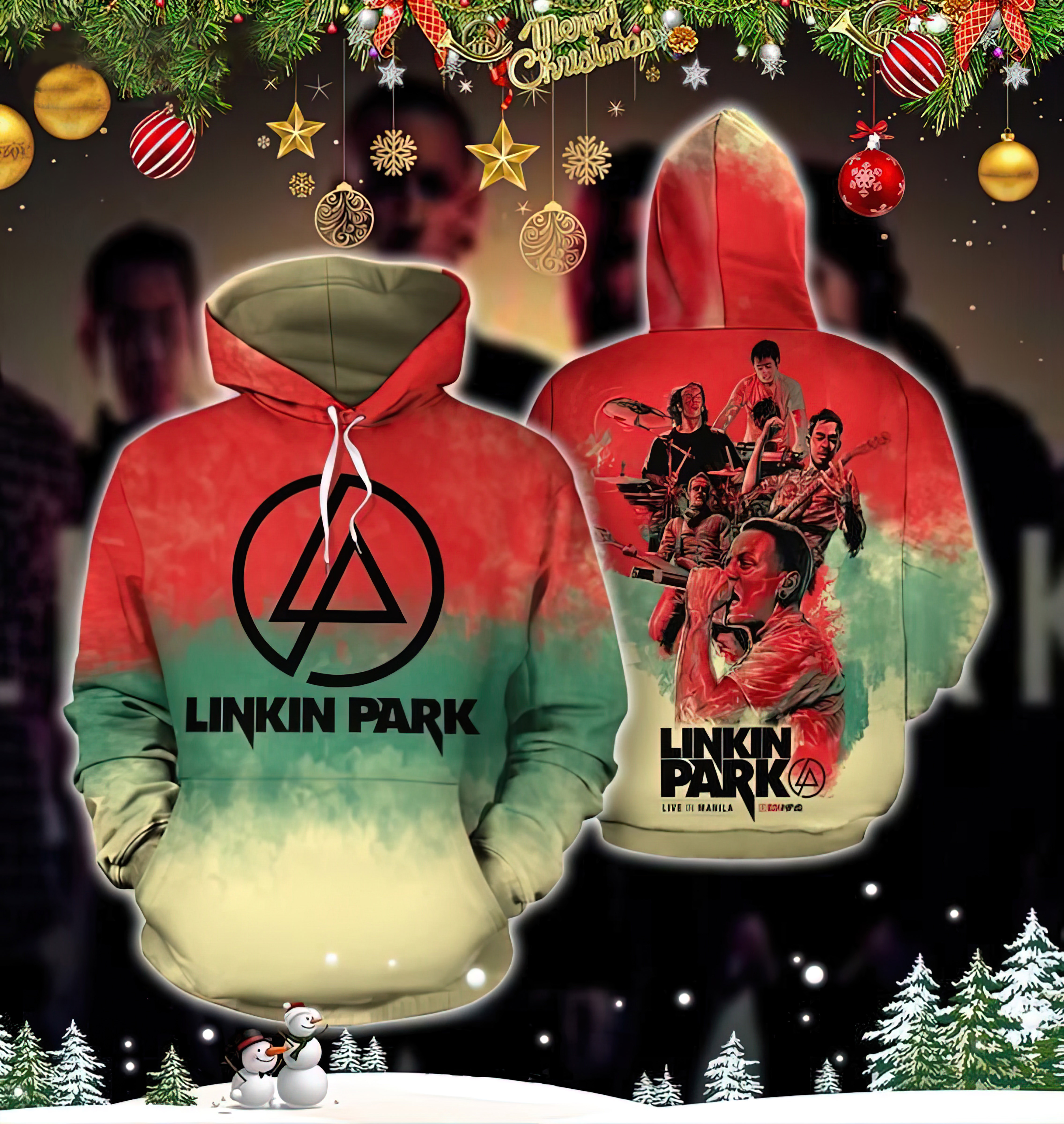 Linkin Park Rock Band Men Women Christmas 3d All Over Printed Shirt