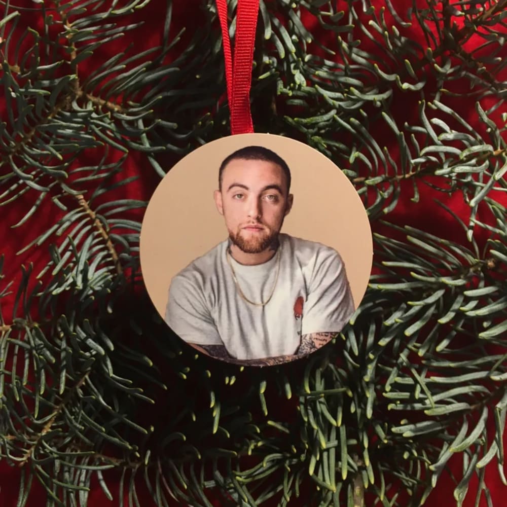Mac Miller Christmas Tree Hiphop Christmas Ornament