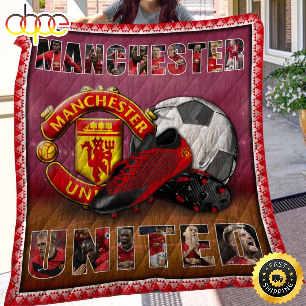 Manchester United F.C 3D Football Christmas Blanket