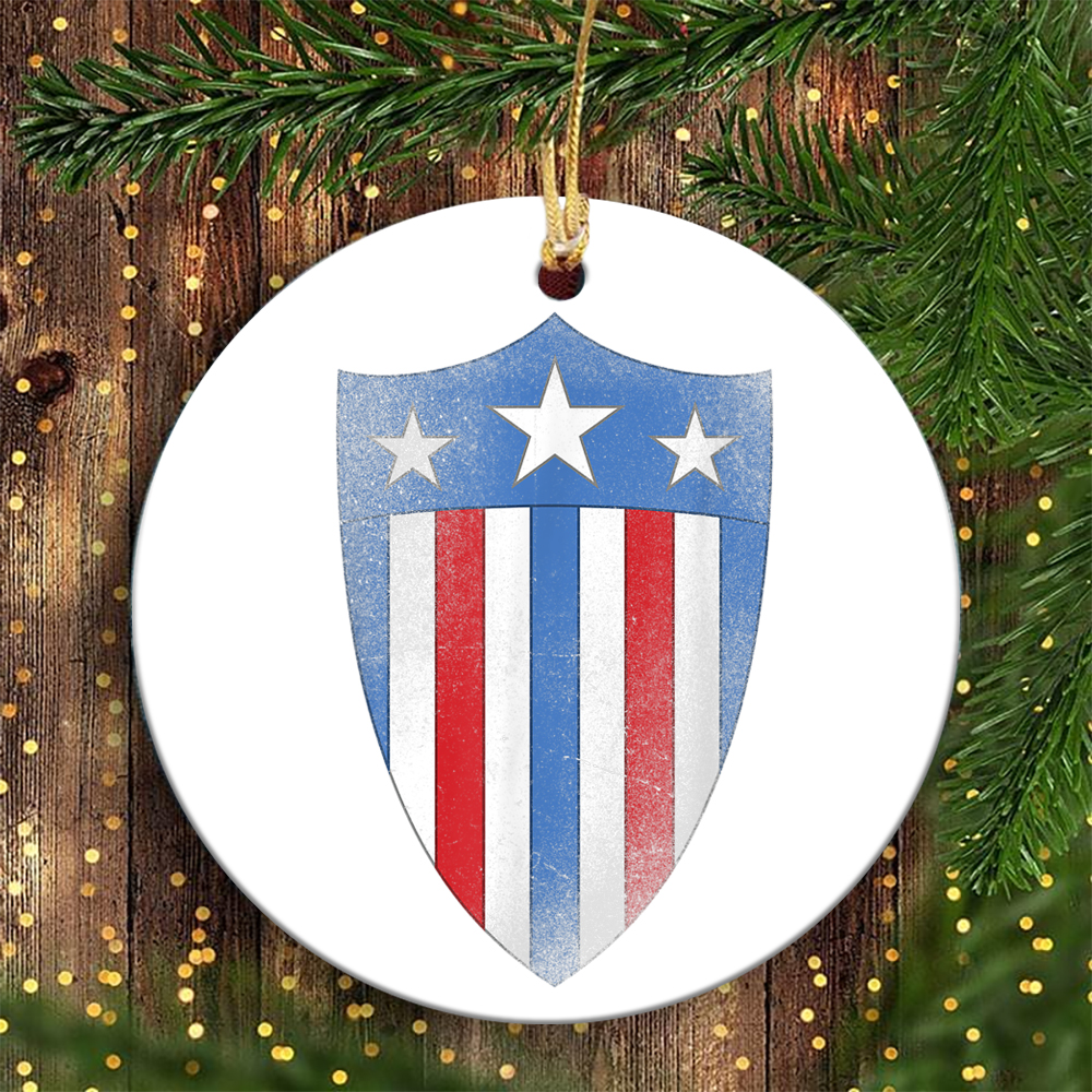 Marvel Captain America OG Distressed Shield Marvel Ornaments
